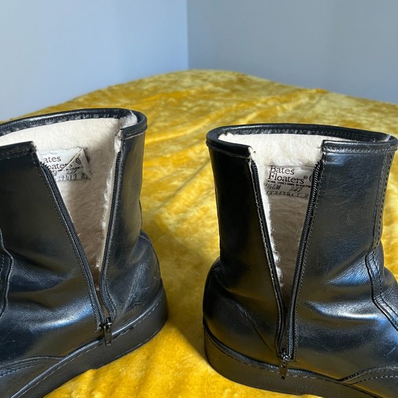 Vintage Original Bates Floaters Men Boots Leather Upper Wool Lining Zip Sz 9.5EW - Picture 9 of 14